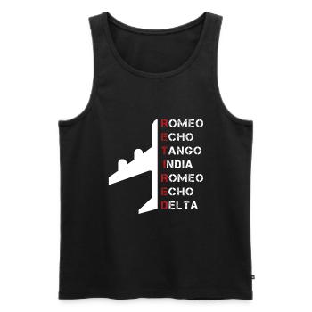 Romeo Echo Tango Indien Romeo Echo Delta - Männer Premium Bio Tank Top - Schwarz - Vorne - AI Model Male 178 light (178cm)