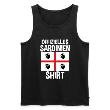 Sarde Sardische Flagge Sardegna Sardinien - Männer Premium Bio Tank Top - Schwarz - Vorne - AI Model Male 178 light (178cm)