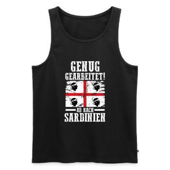 Sarde Sardische Flagge Sardegna Sardinien - Männer Premium Bio Tank Top - Schwarz - Vorne - AI Model Male 178 light (178cm)