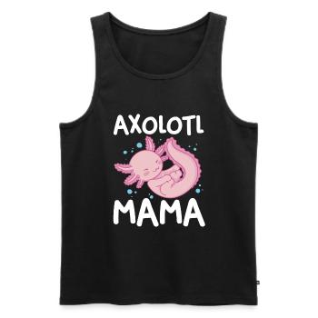 Axolotl Mama - Men's Premium Organic Tank Top - black - Front - Michal (187cm)