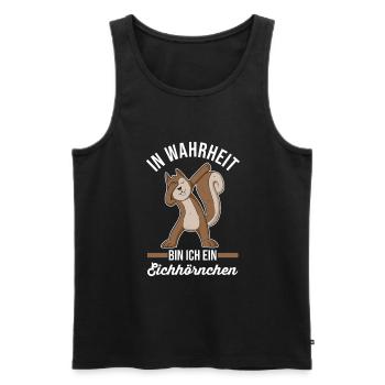 Erdmännchen - Männer Premium Bio Tank Top - Schwarz - Vorne - Michal (187cm)