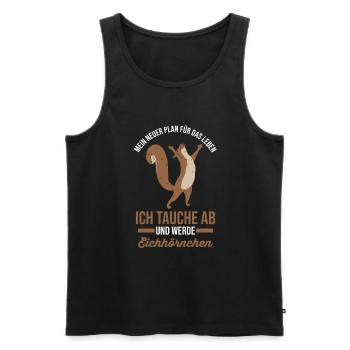 Erdmännchen - Männer Premium Bio Tank Top - Schwarz - Vorne - AI Model Male 178 light (178cm)