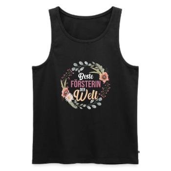 Waldarbeiter Holzfäller Waldarbeit Förster - Männer Premium Bio Tank Top - Schwarz - Vorne - Michal (187cm)