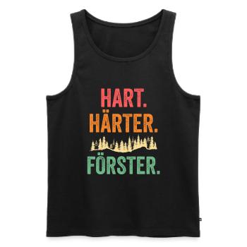 Waldarbeiter Holzfäller Waldarbeit Förster - Männer Premium Bio Tank Top - Schwarz - Vorne - Michal (187cm)