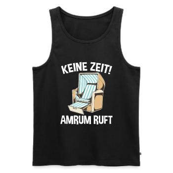 Nordsee Amrum - Männer Premium Bio Tank Top - Schwarz - Vorne - AI Model Male 178 light (178cm)