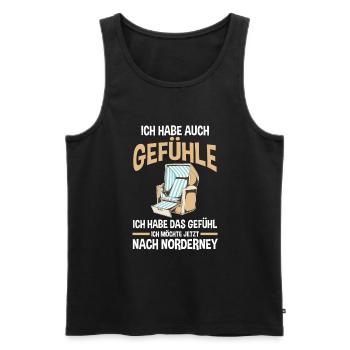 Nordsee Norderney - Männer Premium Bio Tank Top - Schwarz - Vorne - AI Model Male 178 light (178cm)