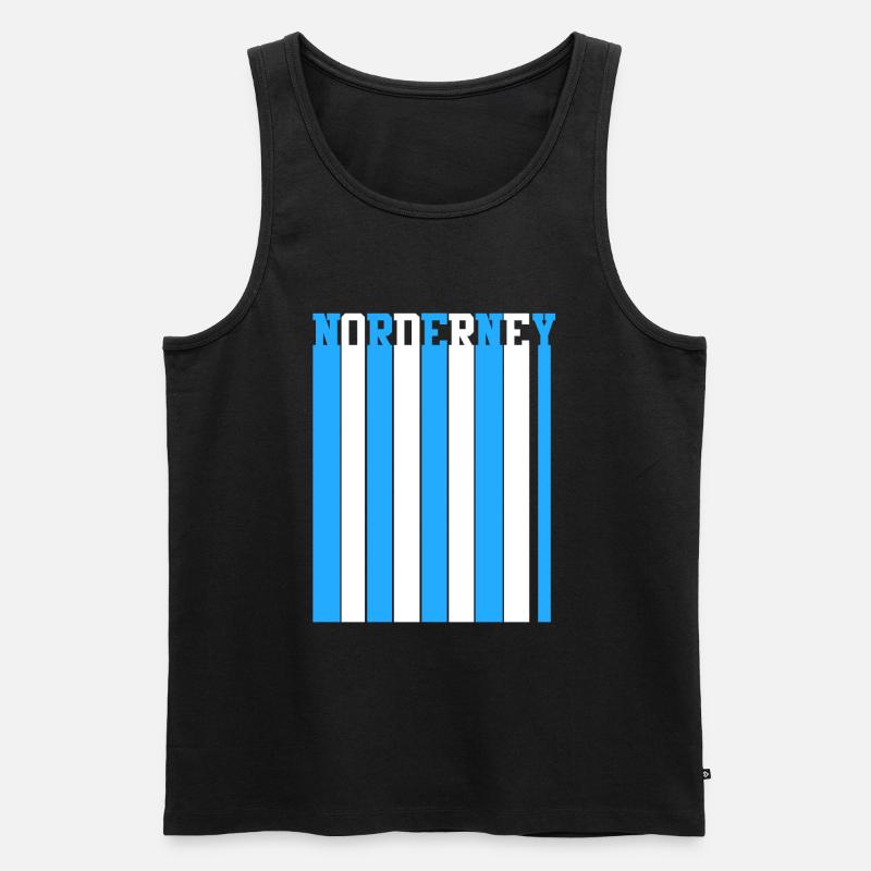 Nordsee Norderney - Männer Premium Bio Tank Top - Schwarz