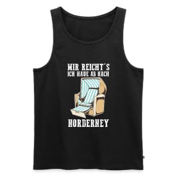 Nordsee Norderney - Männer Premium Bio Tank Top - Schwarz - Vorne - AI Model Male 178 light (178cm)