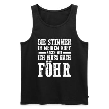 Nordsee Föhr - Männer Premium Bio Tank Top - Schwarz - Vorne - Michal (187cm)