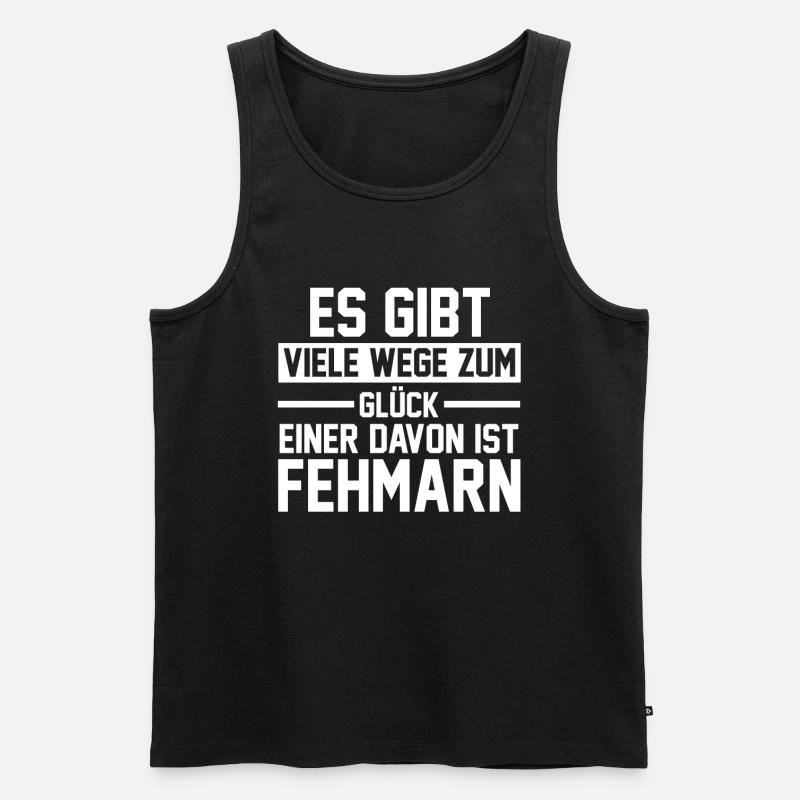 Ostsee Fehmarn - Männer Premium Bio Tank Top - Schwarz