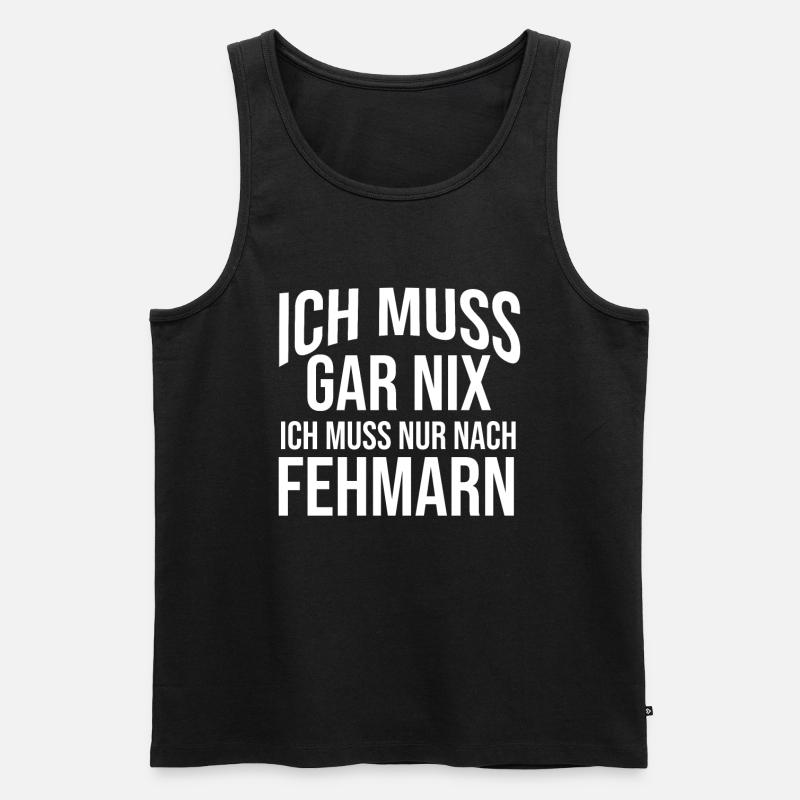 Ostsee Fehmarn - Männer Premium Bio Tank Top - Schwarz