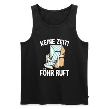 Nordsee Föhr - Männer Premium Bio Tank Top - Schwarz - Vorne - Michal (187cm)