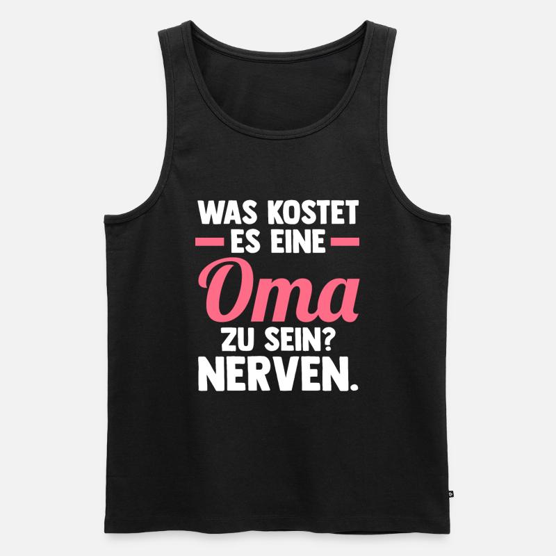 Großmutter Großmama Omi Oma - Männer Premium Bio Tank Top - Schwarz