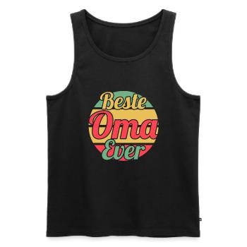 Großmutter Großmama Omi Oma - Männer Premium Bio Tank Top - Schwarz - Vorne - Michal (187cm)
