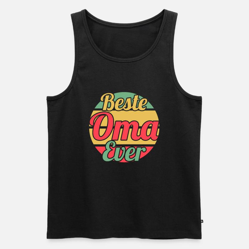 Großmutter Großmama Omi Oma - Männer Premium Bio Tank Top - Schwarz