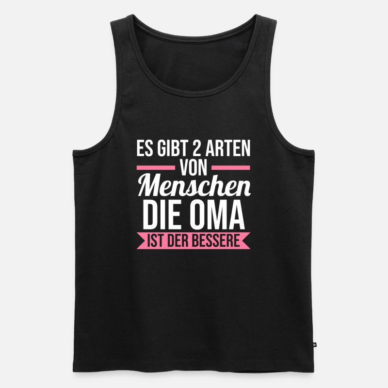 Großmutter Großmama Omi Oma - Männer Premium Bio Tank Top - Schwarz