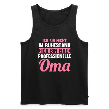 Großmutter Großmama Ruhestand Rente Omi Oma - Männer Premium Bio Tank Top - Schwarz - Vorne - Michal (187cm)