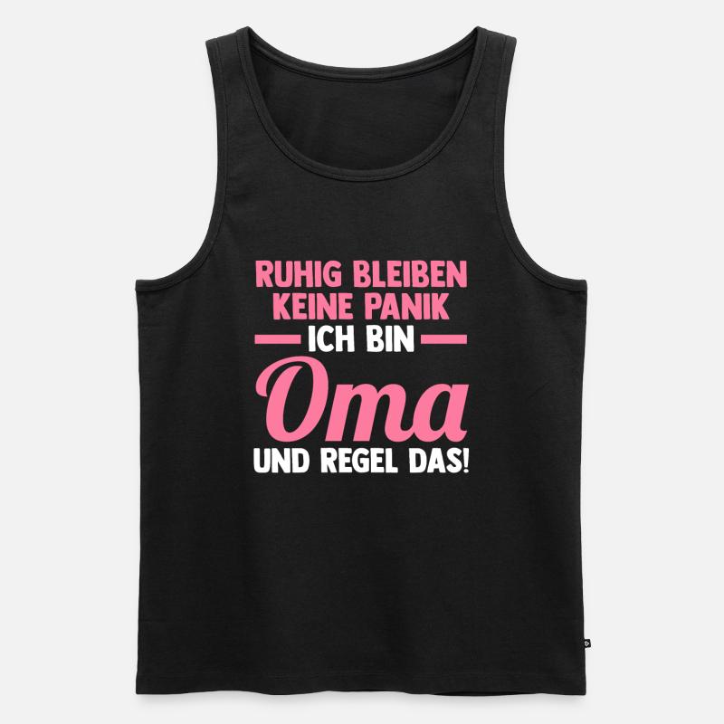 Großmutter Großmama Omi Oma - Männer Premium Bio Tank Top - Schwarz