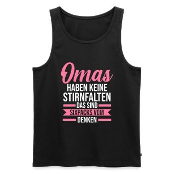 Großmutter Großmama Omi Oma - Männer Premium Bio Tank Top - Schwarz - Vorne - Michal (187cm)