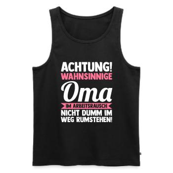 Großmutter Großmama Omi Oma - Männer Premium Bio Tank Top - Schwarz - Vorne - Michal (187cm)
