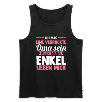 Großmutter Großmama Omi Oma - Männer Premium Bio Tank Top - Schwarz - Vorne - Michal (187cm)