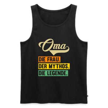 Großmutter Großmama Omi Oma - Männer Premium Bio Tank Top - Schwarz - Vorne - Michal (187cm)