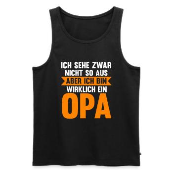 Großvater Großpapa Opi Opa - Männer Premium Bio Tank Top - Schwarz - Vorne - AI Model Male 178 light (178cm)