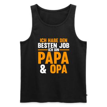 Großvater Großpapa Opi Opa - Männer Premium Bio Tank Top - Schwarz - Vorne - AI Model Male 178 light (178cm)