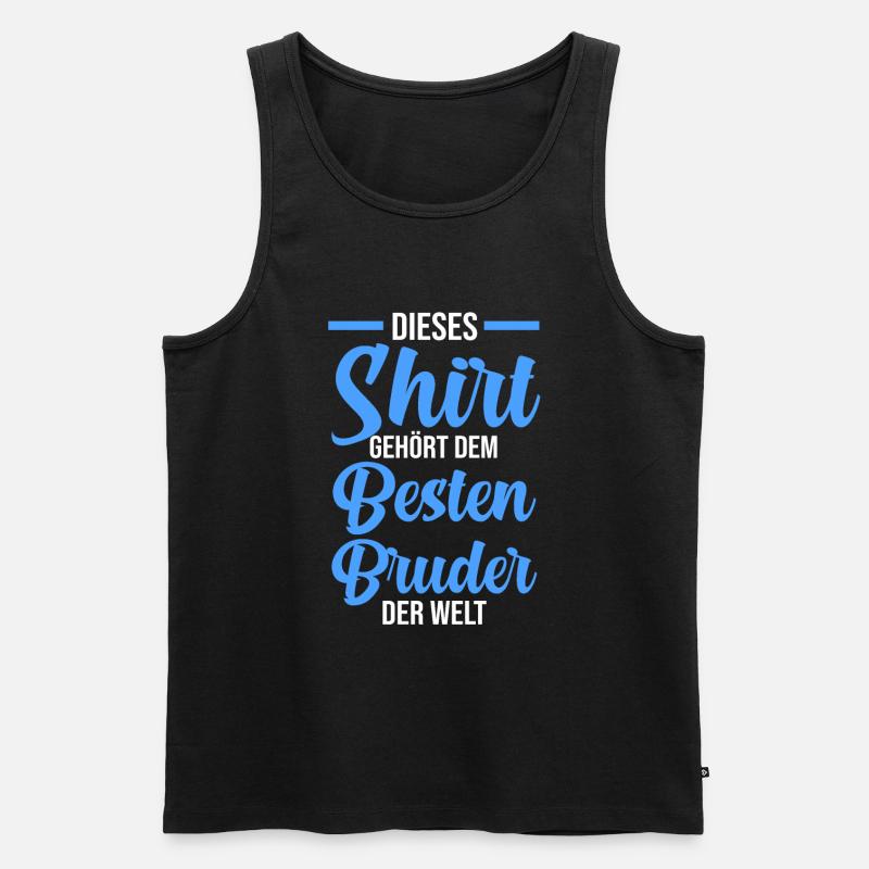 Bester Bruder der Welt - Männer Premium Bio Tank Top - Schwarz