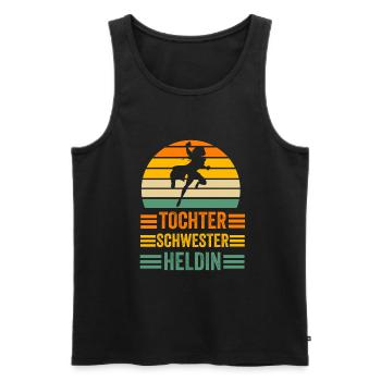 Geschwister Familie Schwestern Schwester - Männer Premium Bio Tank Top - Schwarz - Vorne - Michal (187cm)