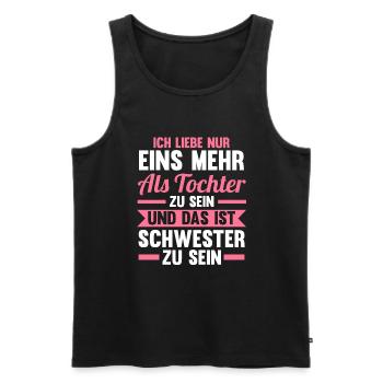 Geschwister Familie Schwestern Schwester - Männer Premium Bio Tank Top - Schwarz - Vorne - Michal (187cm)