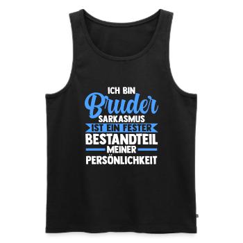 Geschwister Familie Brüder Bruder - Männer Premium Bio Tank Top - Schwarz - Vorne - AI Model Male 178 light (178cm)