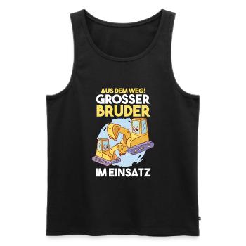 Dabbing Baggerfahrer Bagger Bruder - Männer Premium Bio Tank Top - Schwarz - Vorne - Michal (187cm)