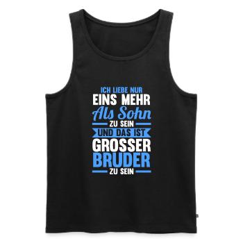 Geschwister Familie Brüder Bruder - Männer Premium Bio Tank Top - Schwarz - Vorne - AI Model Male 178 light (178cm)