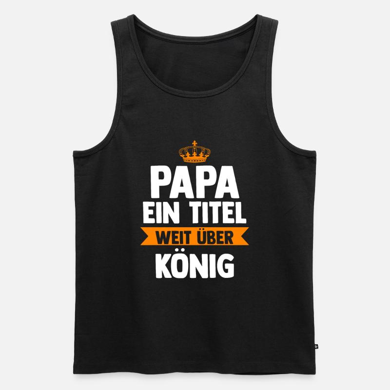 Vater Papi Papa - Männer Premium Bio Tank Top - Schwarz