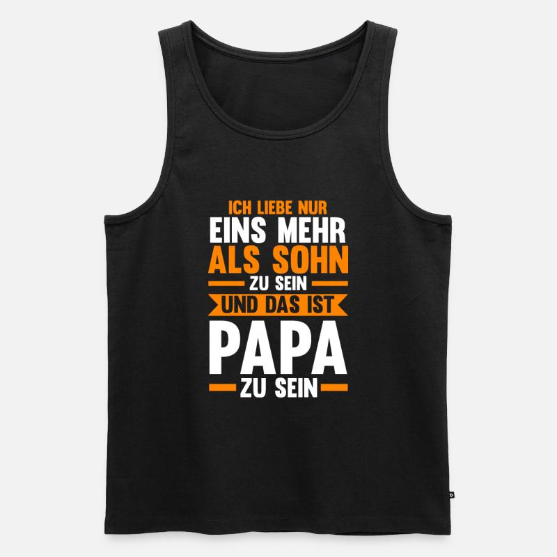 Vater Papi Papa - Männer Premium Bio Tank Top - Schwarz