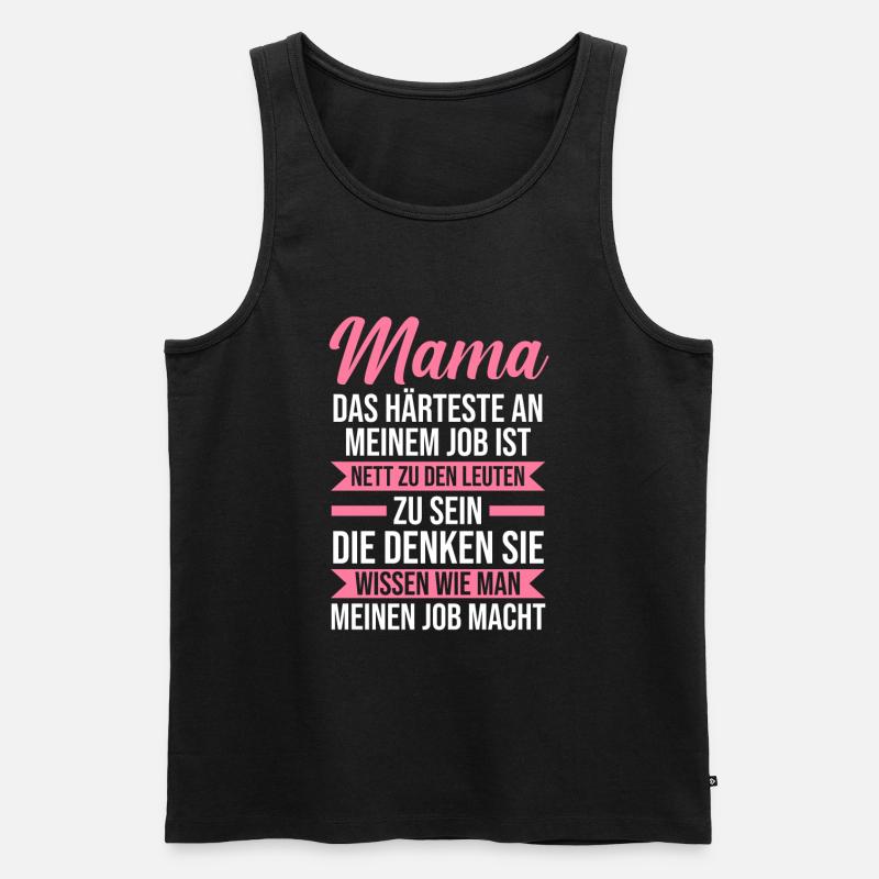 Mutter Mama - Männer Premium Bio Tank Top - Schwarz