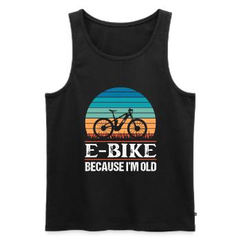 E Bike because I'm Old Funny Ebike Gift - Men's Premium Organic Tank Top - black - Front - Michal (187cm)