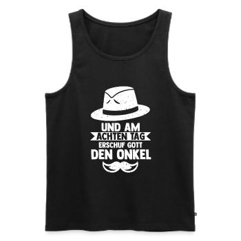 Patenonkel Pate Onkel - Männer Premium Bio Tank Top - Schwarz - Vorne - Michal (187cm)