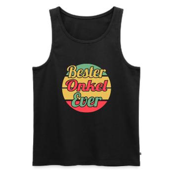 Patenonkel Pate Onkel - Männer Premium Bio Tank Top - Schwarz - Vorne - Michal (187cm)