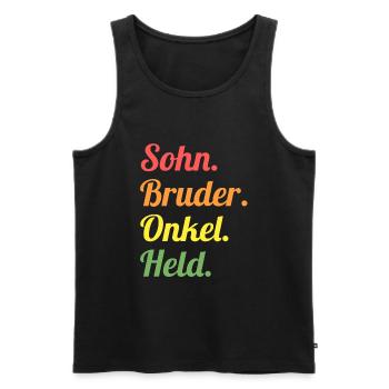 Patenonkel Pate Onkel - Männer Premium Bio Tank Top - Schwarz - Vorne - Michal (187cm)