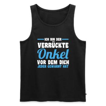 Patenonkel Pate Onkel - Männer Premium Bio Tank Top - Schwarz - Vorne - Michal (187cm)