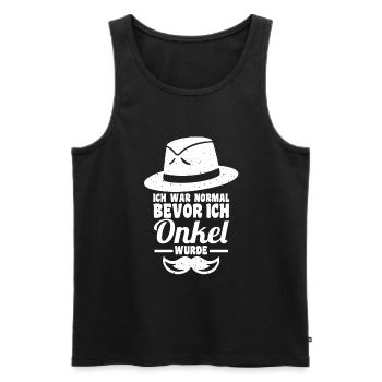 Patenonkel Pate Onkel - Männer Premium Bio Tank Top - Schwarz - Vorne - Michal (187cm)