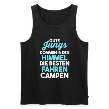 Wohnmobil Wohnwagen Caravan Camper Camping - Männer Premium Bio Tank Top - Schwarz - Vorne - AI Model Male 178 light (178cm)