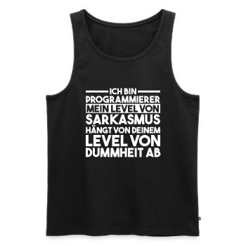 Programmieren Entwickler Coder Programmierer - Männer Premium Bio Tank Top - Schwarz - Vorne - Michal (187cm)