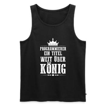 Programmieren Entwickler Coder Programmierer - Männer Premium Bio Tank Top - Schwarz - Vorne - Michal (187cm)