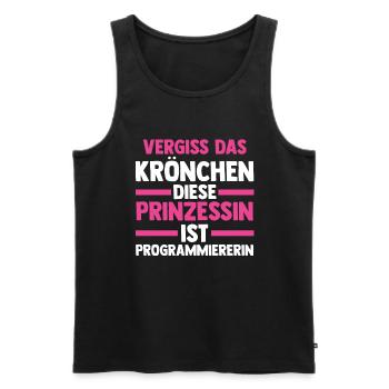 Programmieren Entwickler Prinzessin Programmierer - Männer Premium Bio Tank Top - Schwarz - Vorne - Michal (187cm)