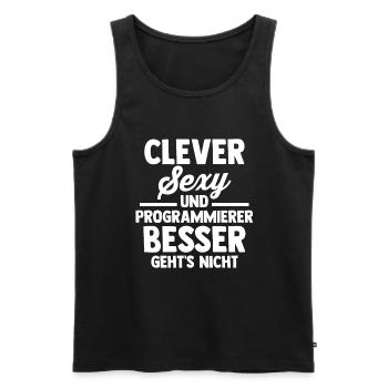 Programmieren Entwickler Coder Programmierer - Männer Premium Bio Tank Top - Schwarz - Vorne - Michal (187cm)