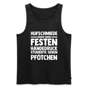 Hufbeschlagschmied Pferdeschmied Hufschmied - Männer Premium Bio Tank Top - Schwarz - Vorne - Michal (187cm)