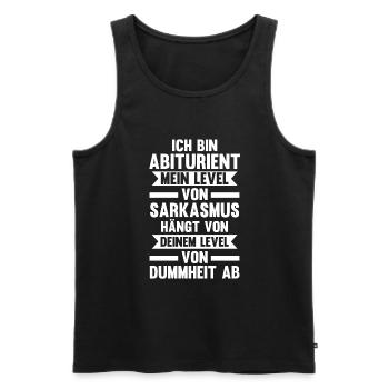 Abitur Abiturient Abifeier Abi - Männer Premium Bio Tank Top - Schwarz - Vorne - AI Model Male 178 light (178cm)